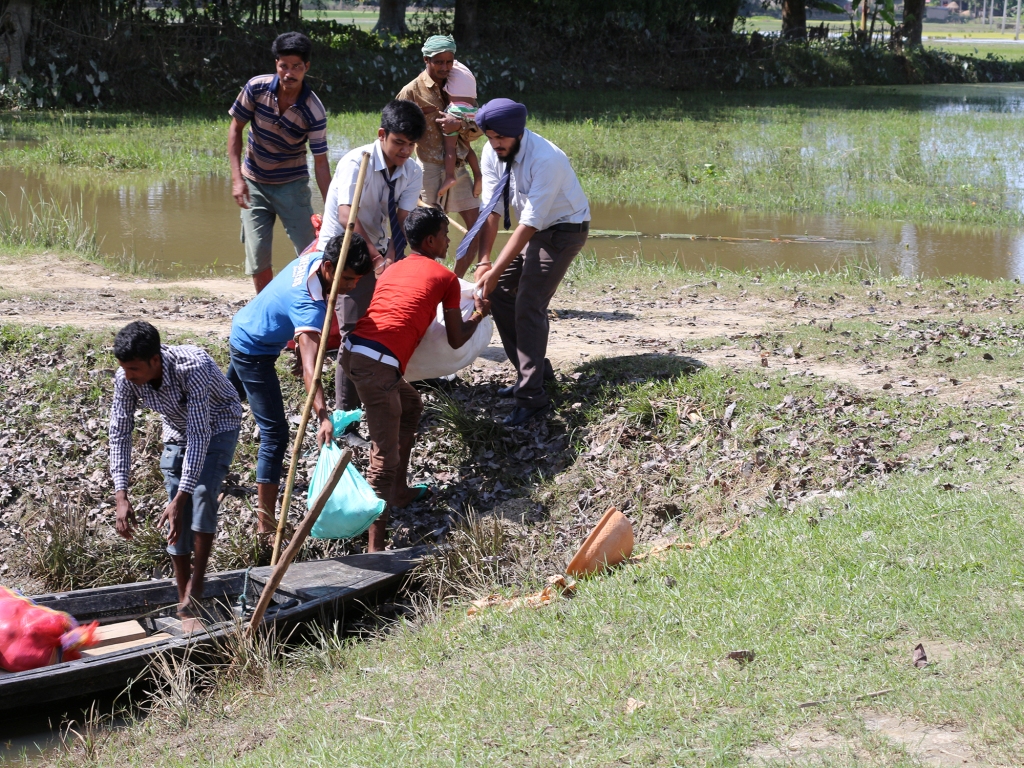 Flood relief camp by varsity 