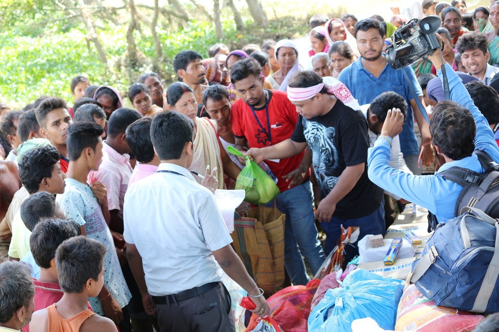 Flood relief camp by varsity 