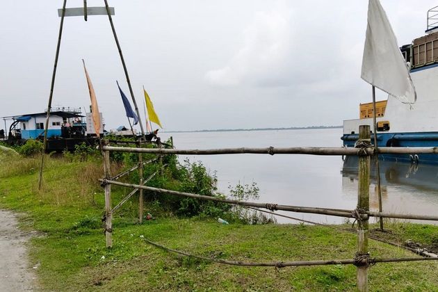 Rising water level at Nimatighat, Jorhat