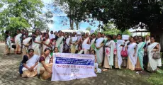 Anganwadi workers stage Black Day protest in Nazira, demand regularisation and fair wages
