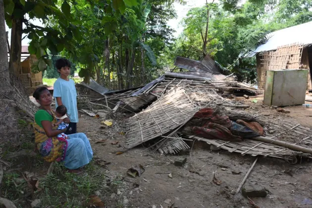 Flood-affected areas in Sivasagar on July 26, 2026. Photo: UB Photos.