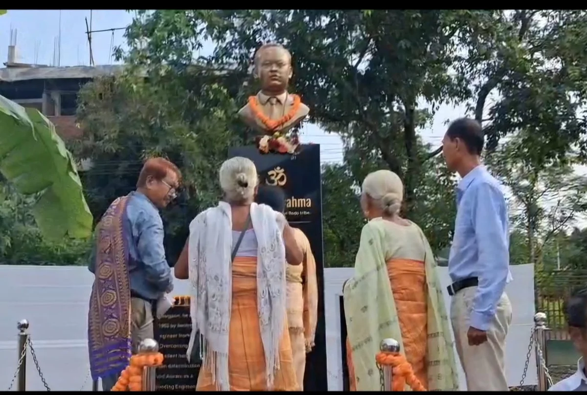 Statue of first Bodo engineer Haliram Brahma installed at Bodoland University