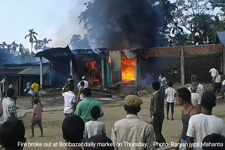 Shops gutted at Boribazar market fire