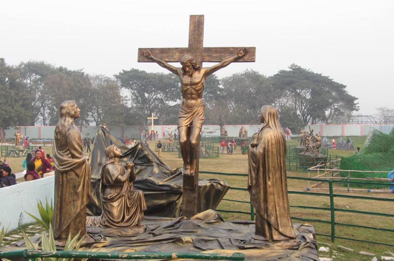 Saints, musical fountain await visitors to historic Bengal Church