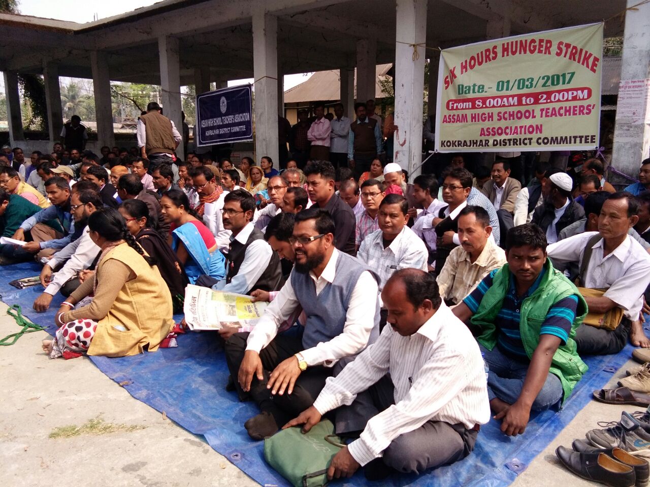 Teachers’ hunger strike in Kokrajhar