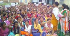 Anganwadi workers protest for various demands