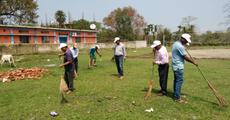 Cleanliness drive at Bhergaon SDO office