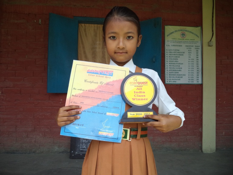 Bidisha Kachari wins Conquest I.Q. Olympiad