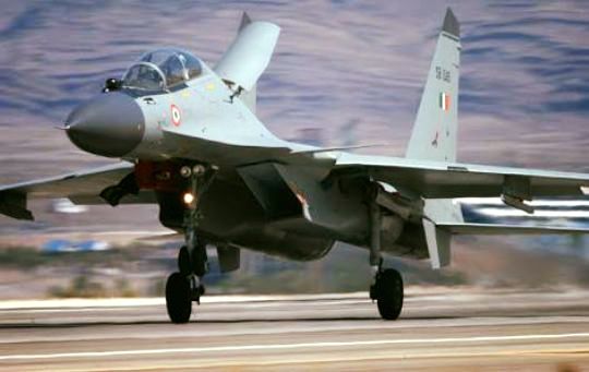 Fighter missing near China border