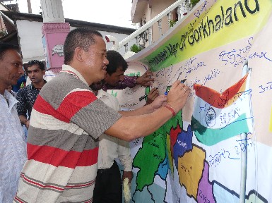 Signature Campaign for support of Gorkhaland