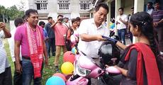 Scooties for girl students in Kokrajhar