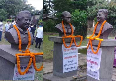 Statues of Kalaguru, Rup Konwar and Sudhakantha unveiled