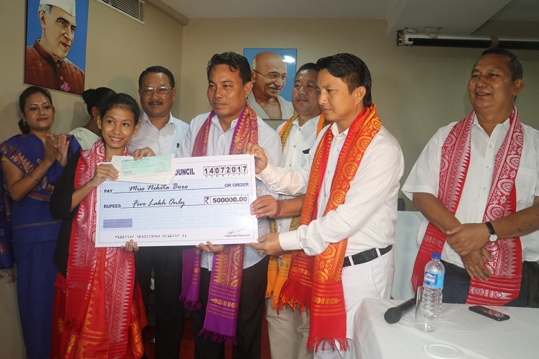Nikita Boro felicitated