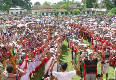 Krishak Mukti Sangram Samiti organizes rally in Golaghat