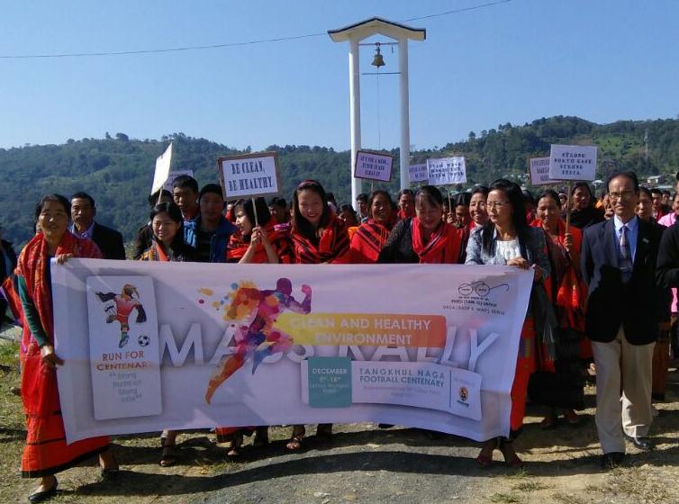 Tangkhul Naga Football Centenary kicks off Mass Rally