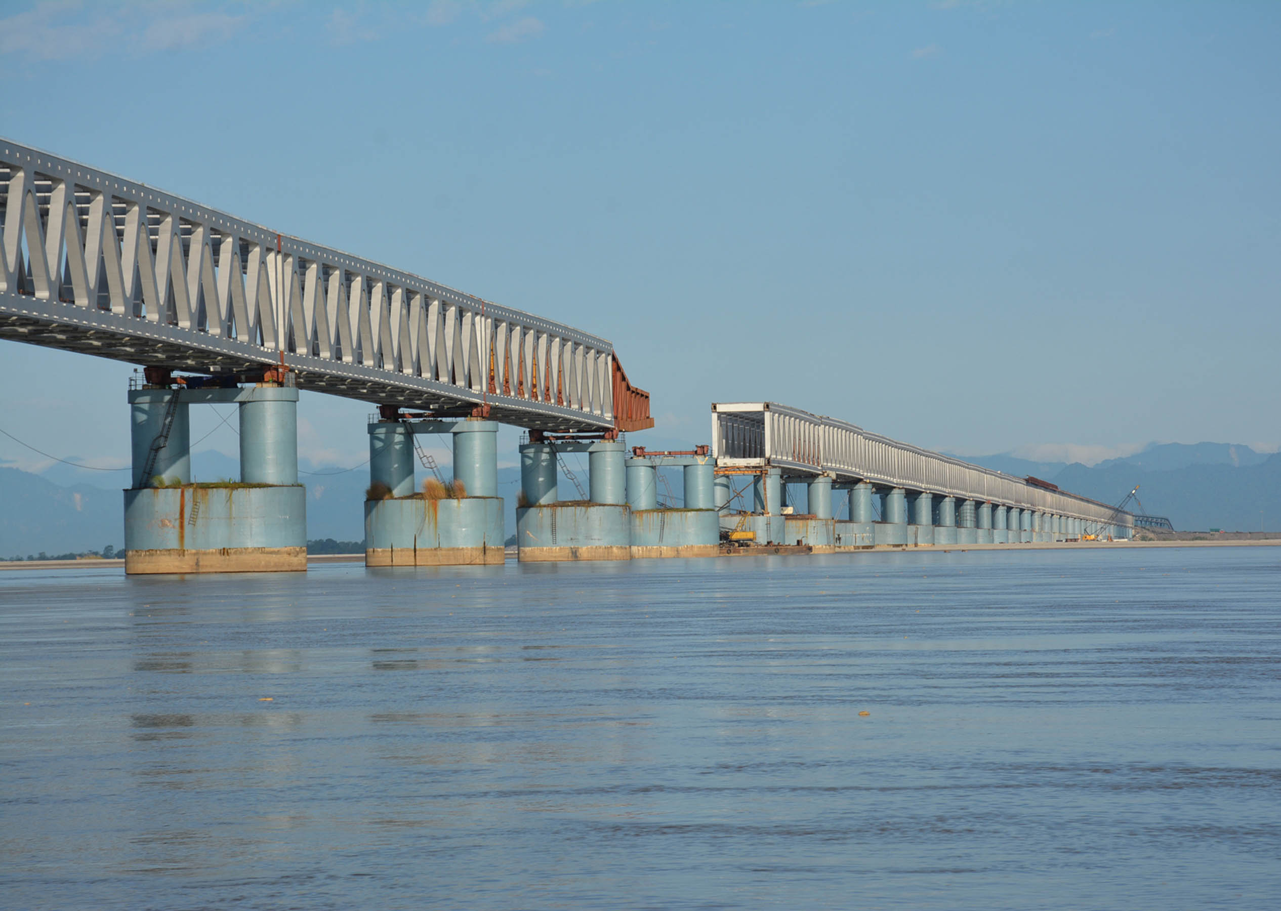 Last span of Bogibeel bridge launched  in Dibrugarh