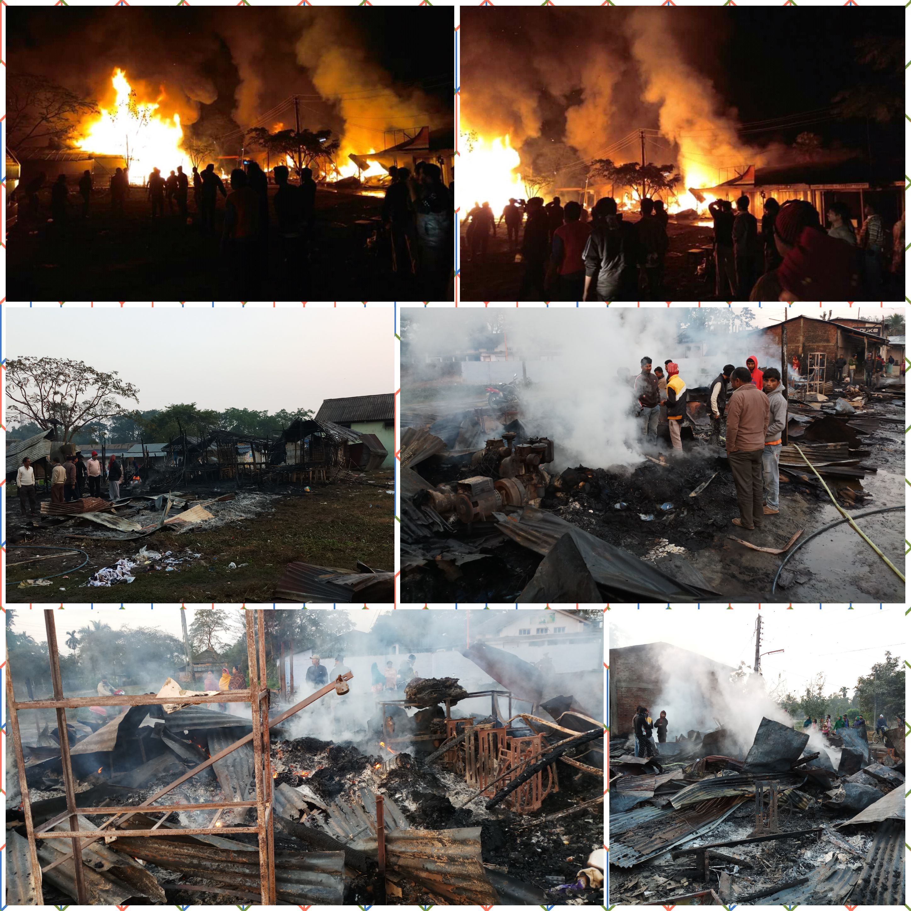 Ravaging inferno in Namrup; 35 shops gutted