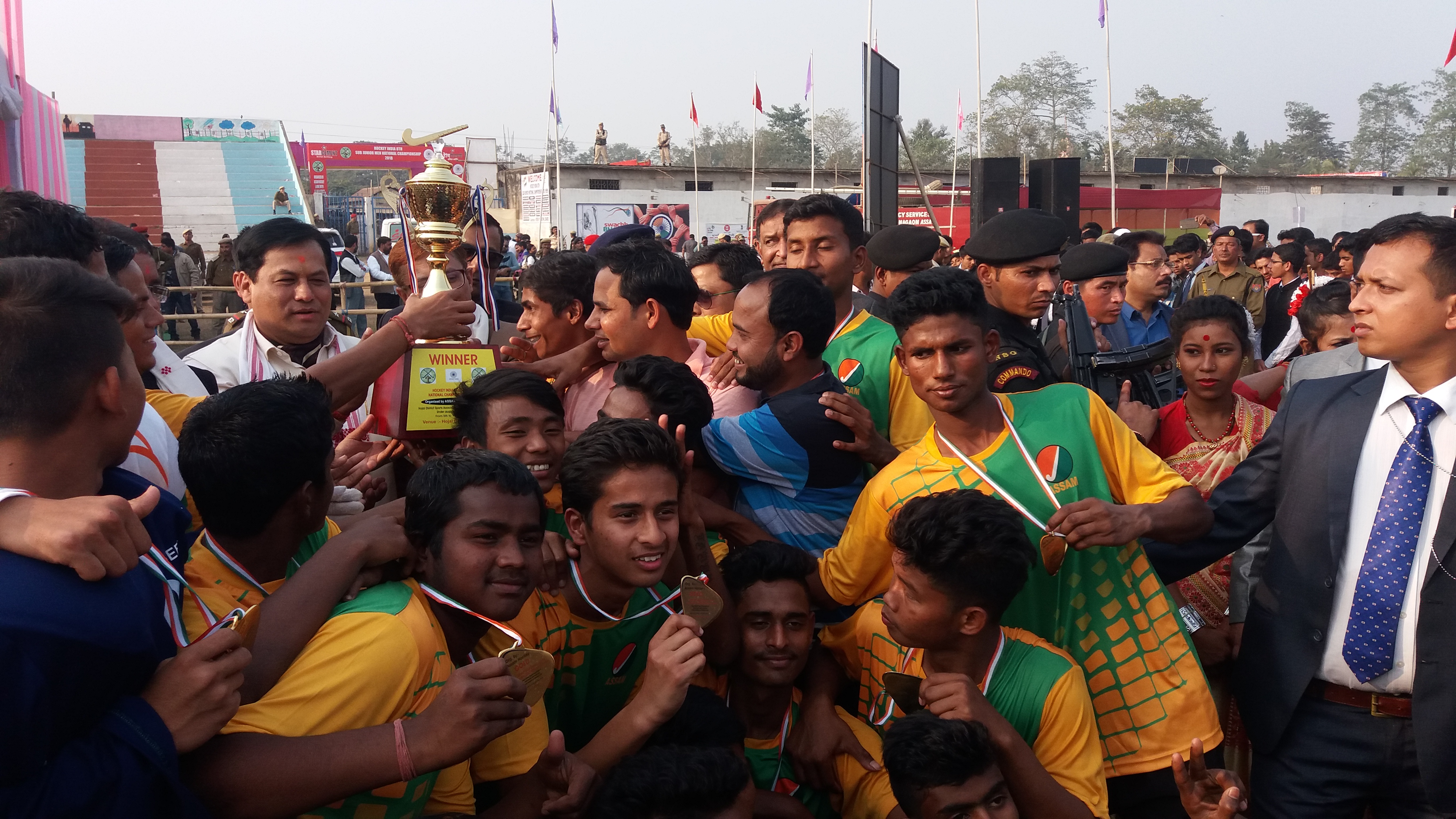 Assam lift National Sub-Junior Champs trophy