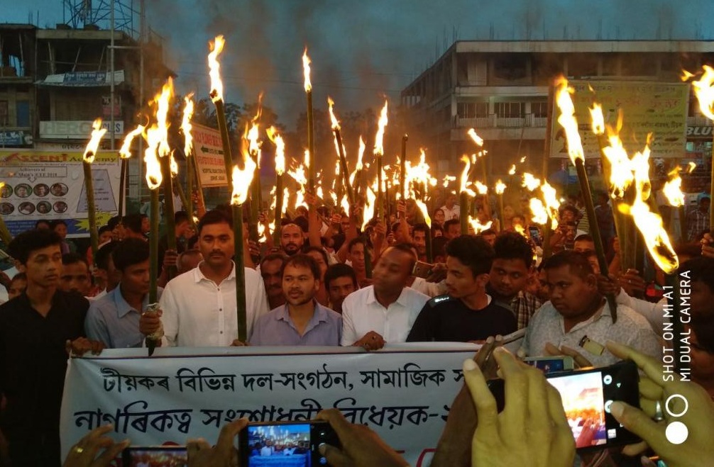 Torch rally in Teok with Akhil in lead