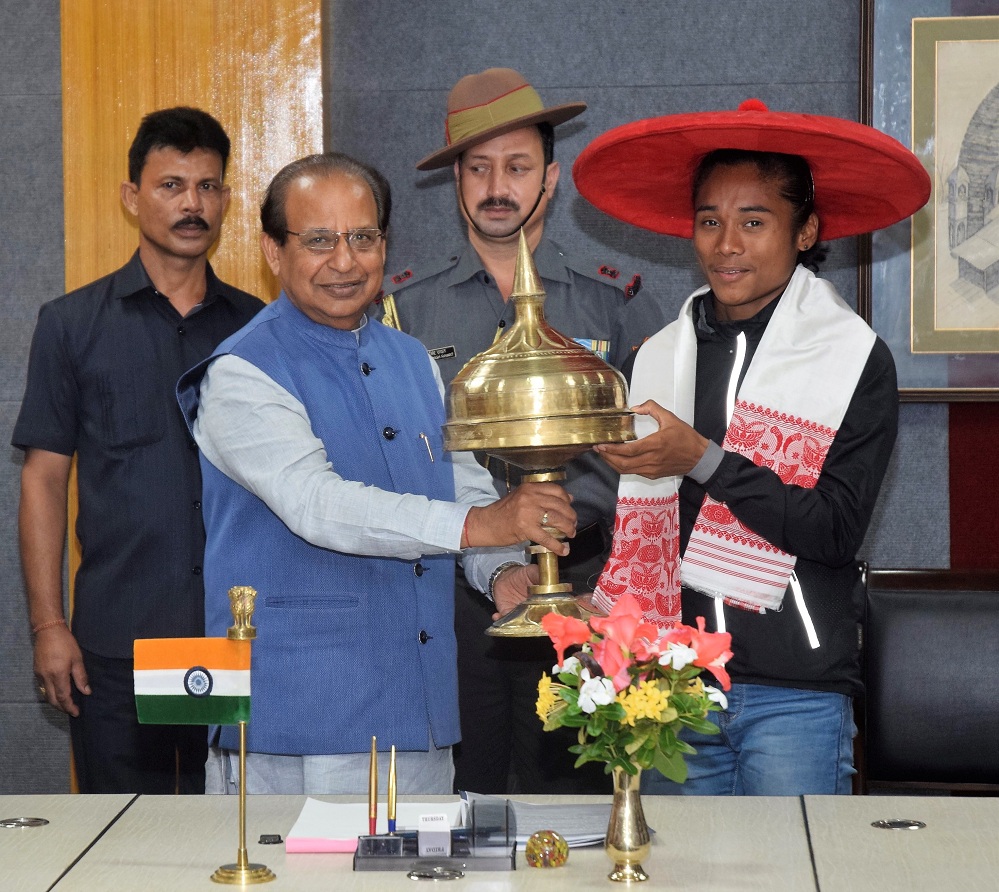 Governor feats athlete Hima Das 
