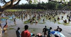 Community fishing at Samoka River in Kokrajhar