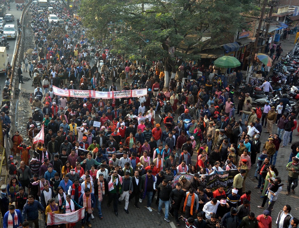 Artists take out massive rally in Guwahati against #CAA