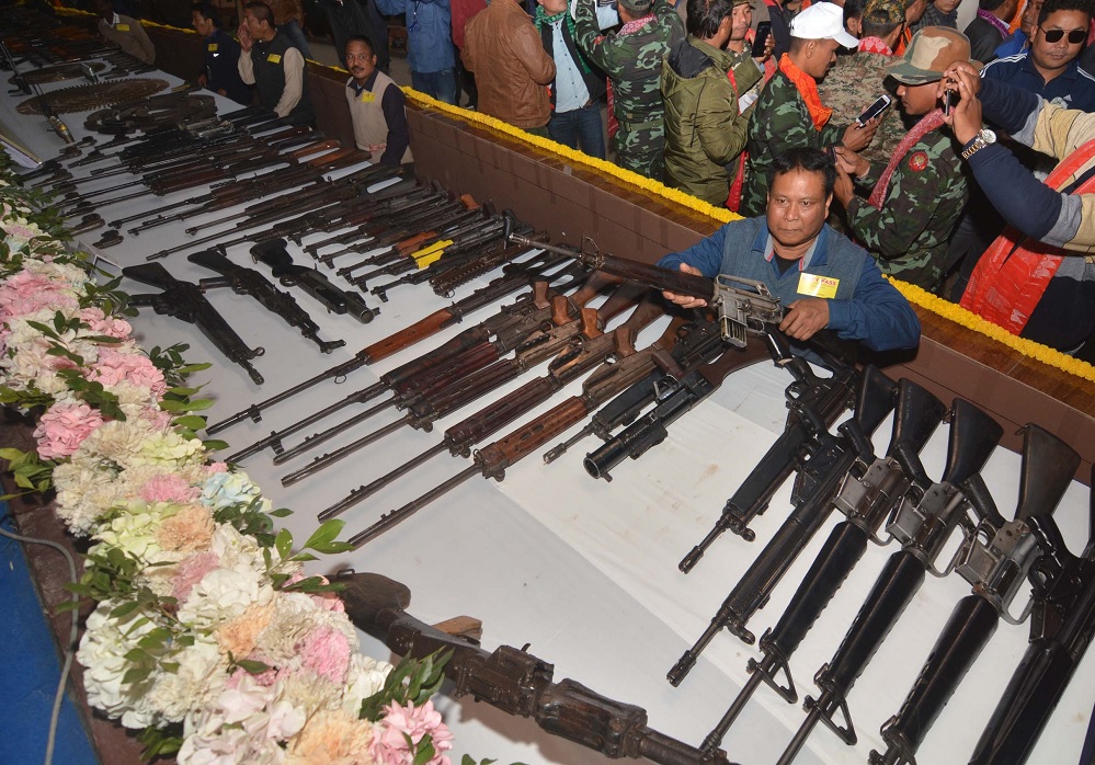NDFB cadres lay down arms