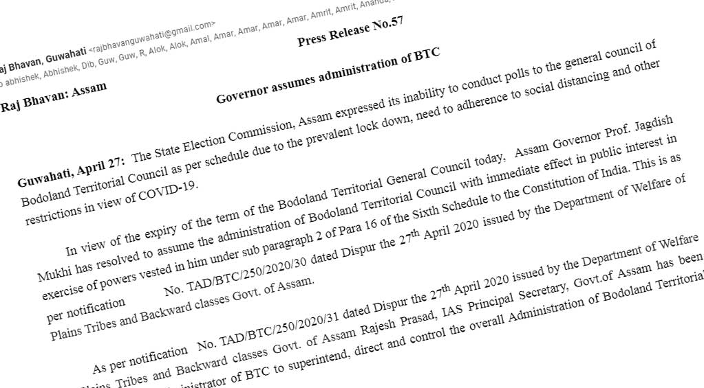 Council dissolved, BTAD under Guv's Rule