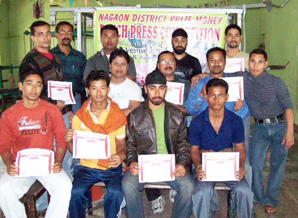 Nagaon District prize money bench press competition