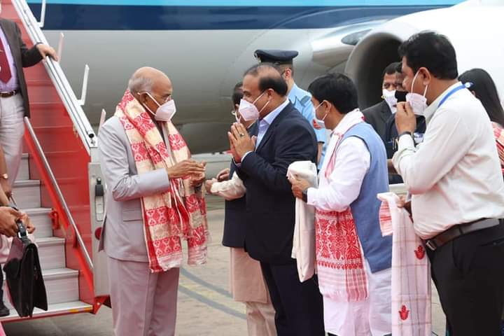 President Kovind arrives in Guwahati, to attend Bodo Sahitya Sabha