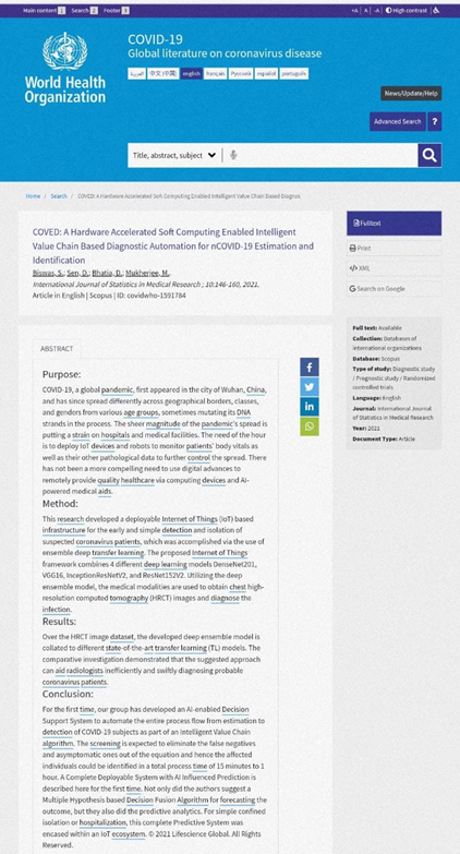 NEHU Professor research highlighted in WHO Impactful Research Repository on COVID-19