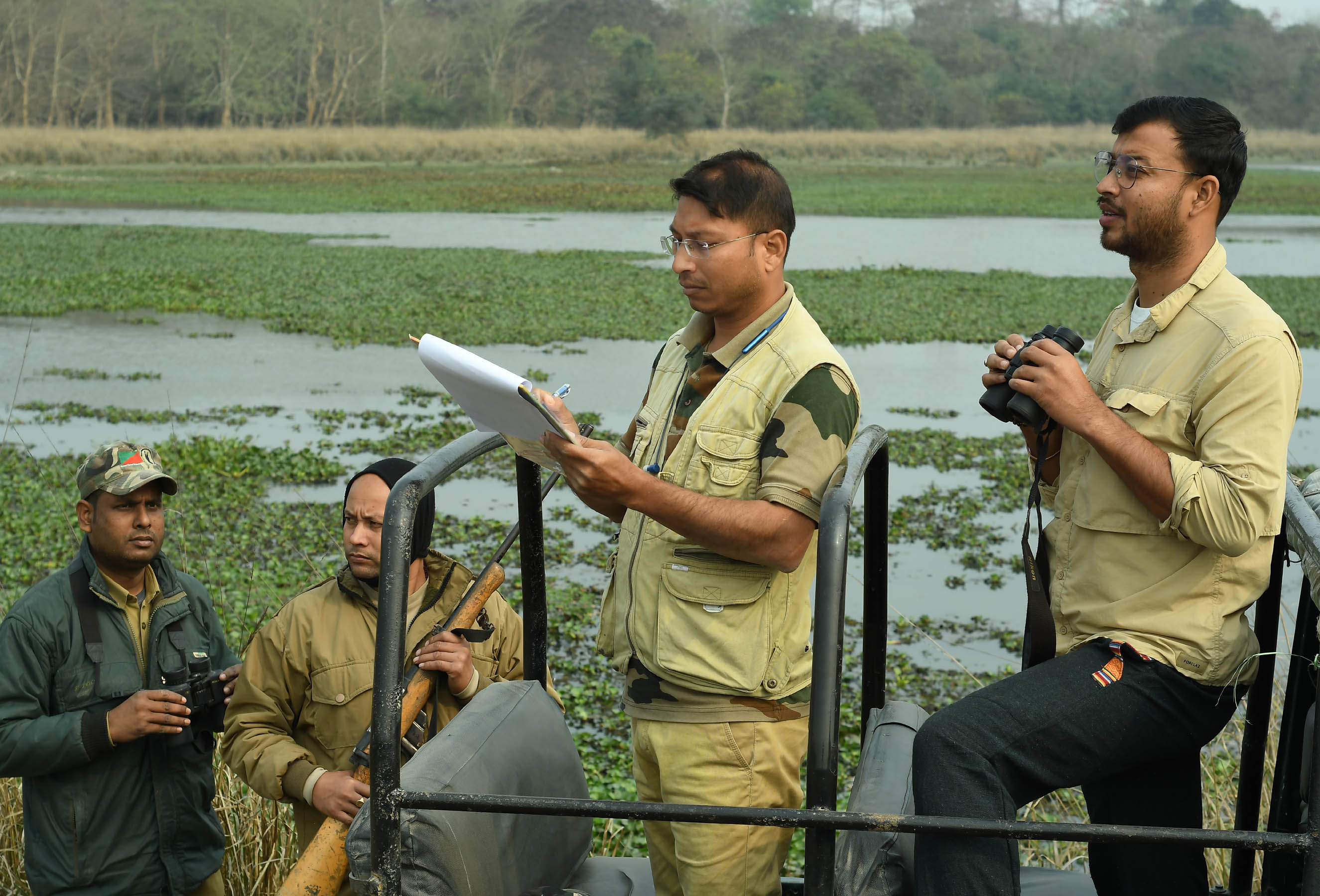 Waterbird Census in Pobitora  Records 56 Species, 8,200 Individuals