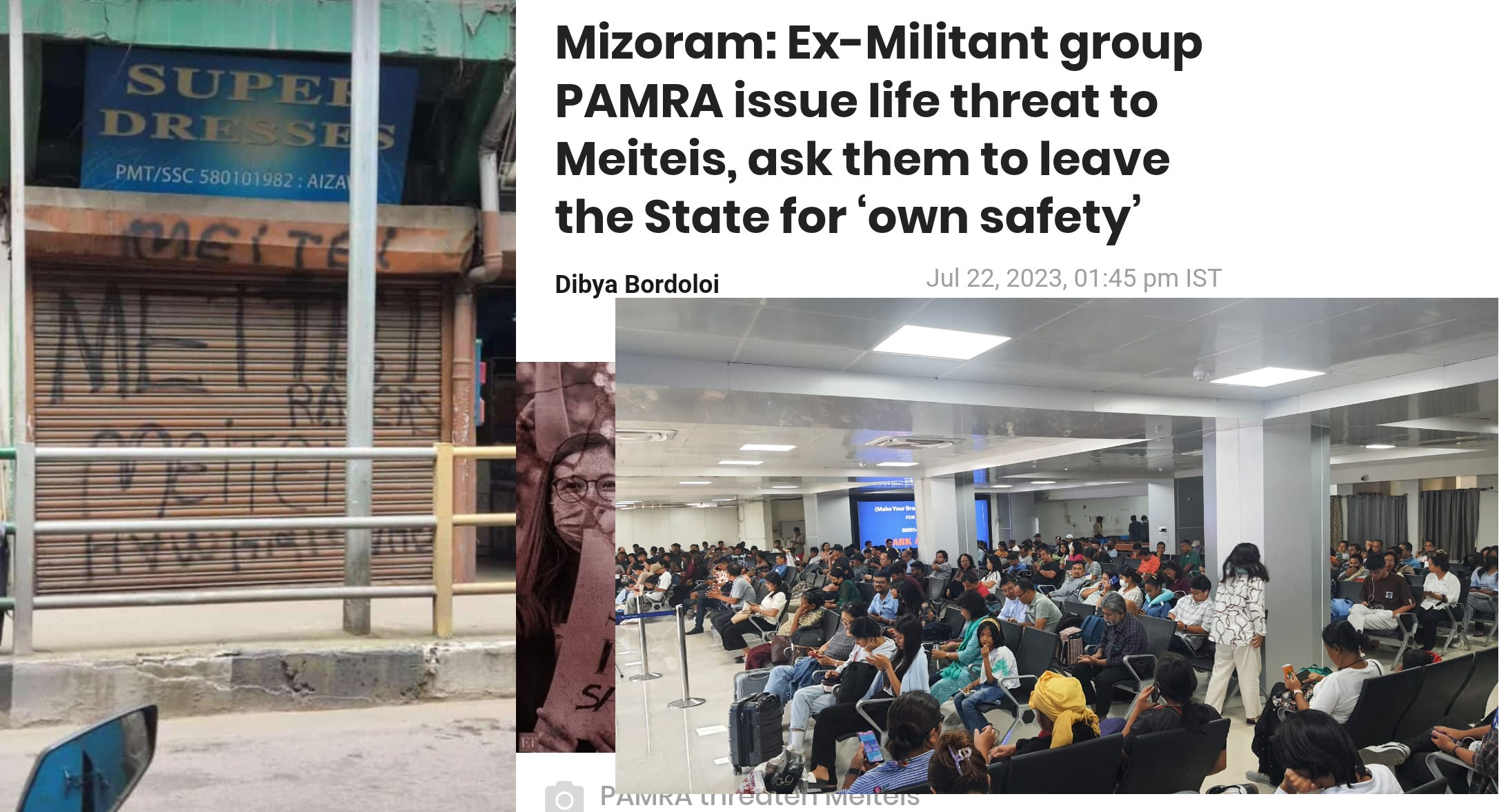 Immediate Exodus of Meiteis from Mizoram Following Viral Video in Manipur