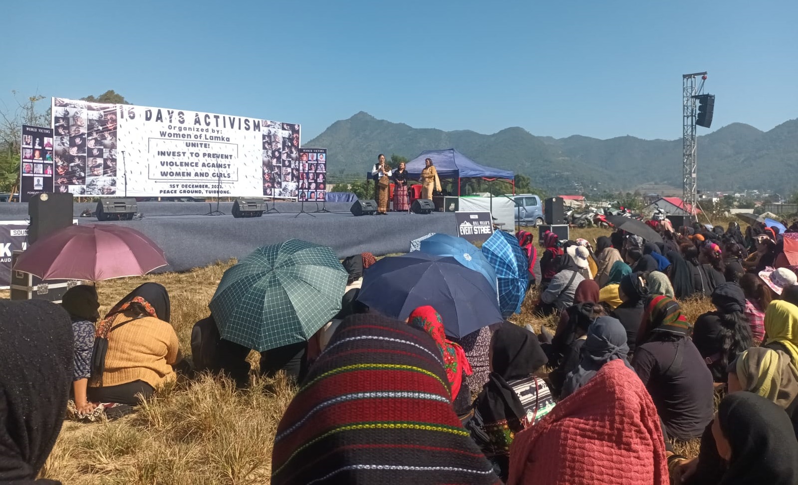 Women of Lamka in Manipur crying out for  justice on the occasion of 16 Days activism on Violence against women 