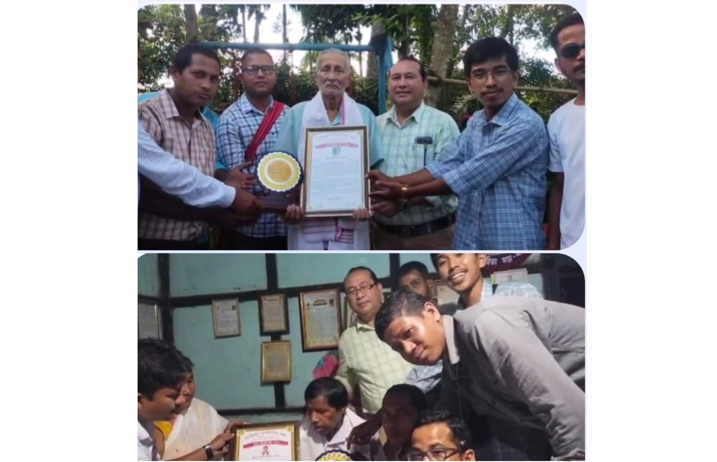 Nazira Hangbadik Mancha Honors Veteran Journalists Biren Sharma and Anuj Rajkhowa with Samaj Hiteishi Award-2025