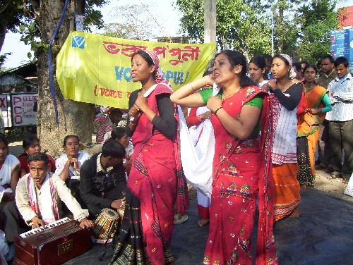 Street play against atrocities on women