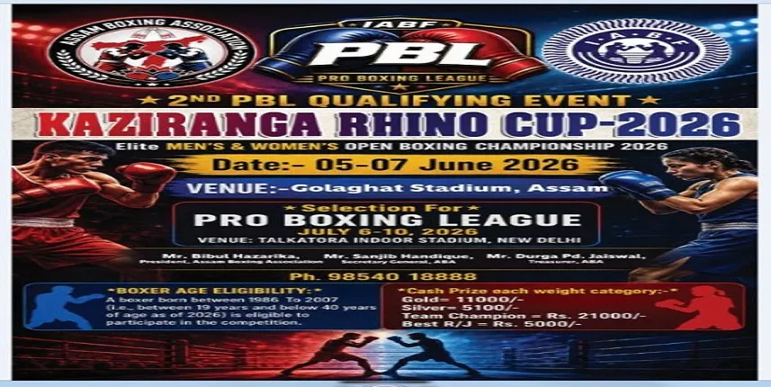 Kaziranga Rhino Cup 2026 Boxing Championship to Be Held in Golaghat from June 5–7