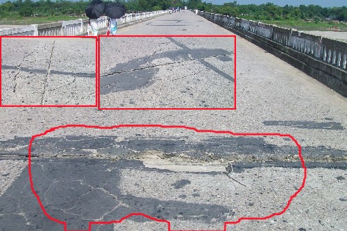 Crack in the Subansiri Bridge