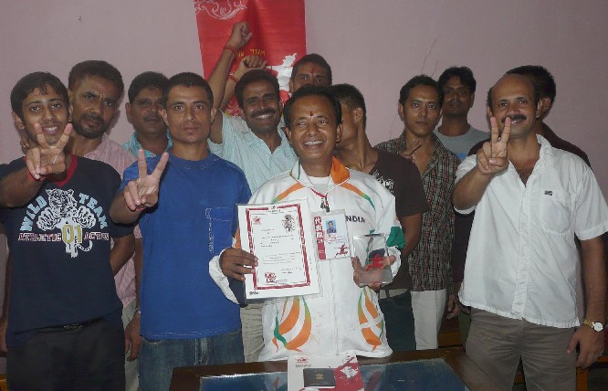 Gome Thapa bring home laurels as “Outstanding Kungfu Trainer”