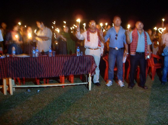 Candlelight tribute to October 30 blast victims in Diphu