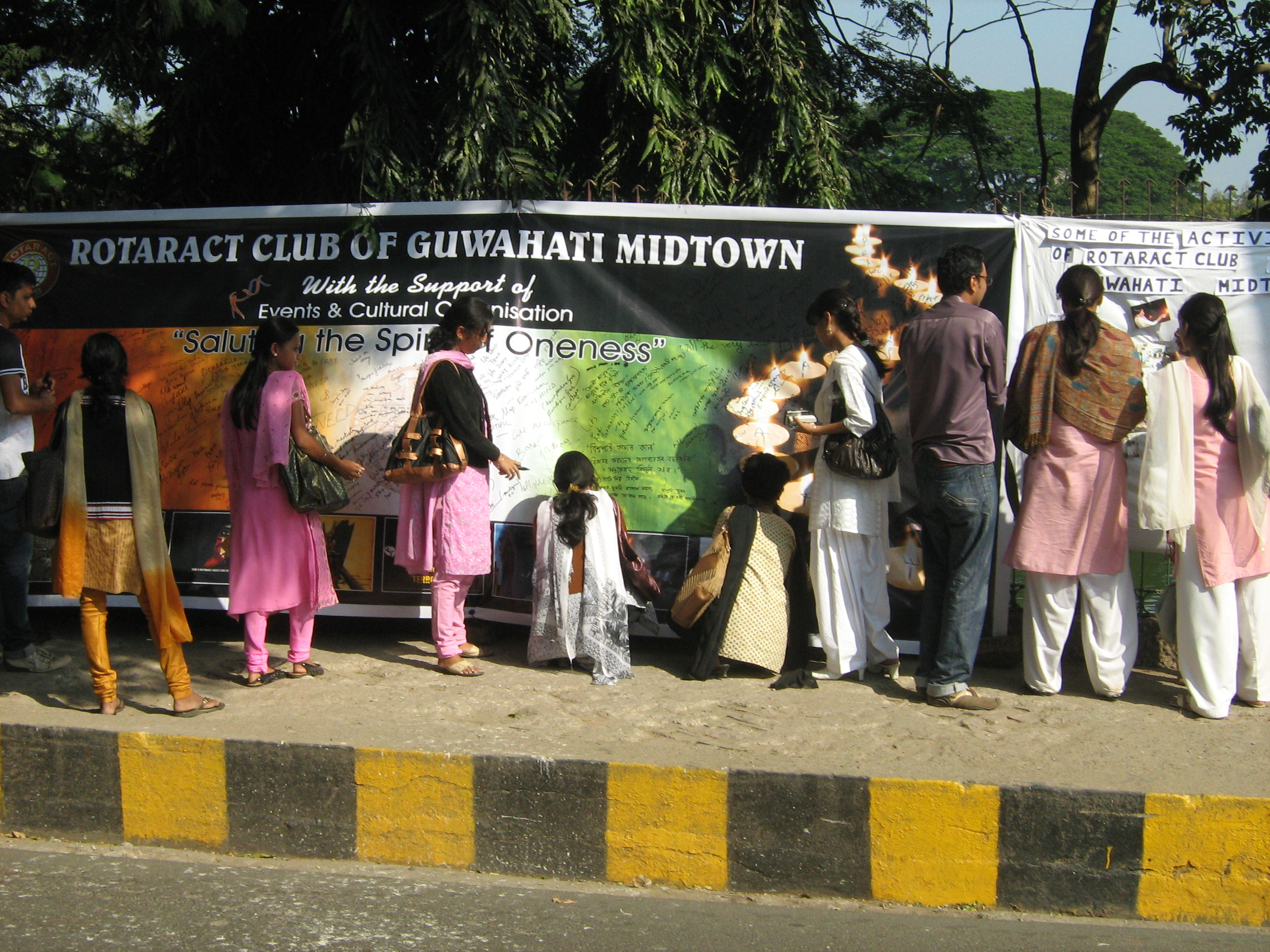 Rotaract Club held anti-terrorism campaign and a peace procession