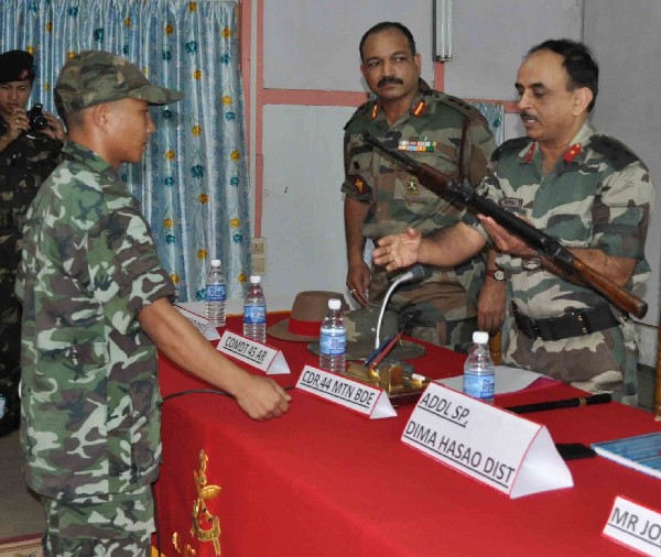 HNLA militants surrender at Haflong