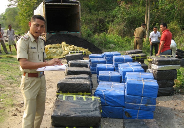 Ganja recovered at Numaligarh, 3 arrested