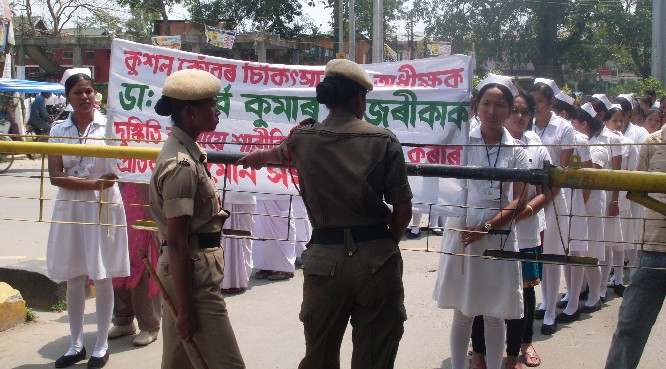 Doc in protest in Golaghat
