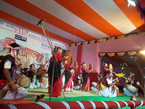 Bihu performed by a Tiwa group at Raha