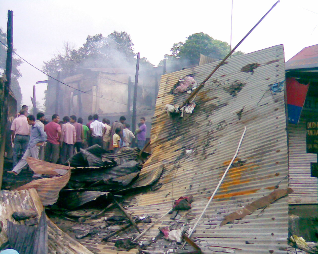 12 shops gutted as fire broke out at Dudhnoi