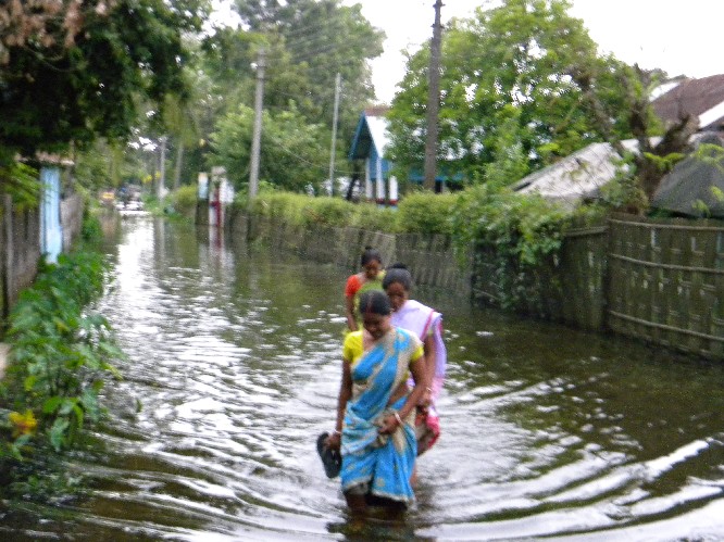 Water-logging at College Nagar of Dhubri town