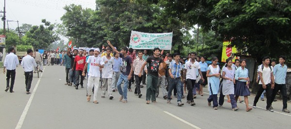Anna Hazare support rally in Bokakhat
