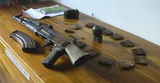 Arms and ammunitions recovered at Dokmoka