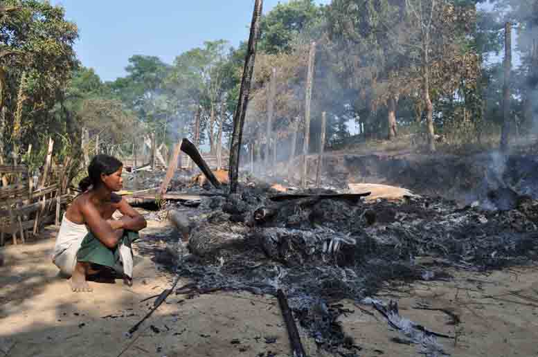 Gaijen village burnt